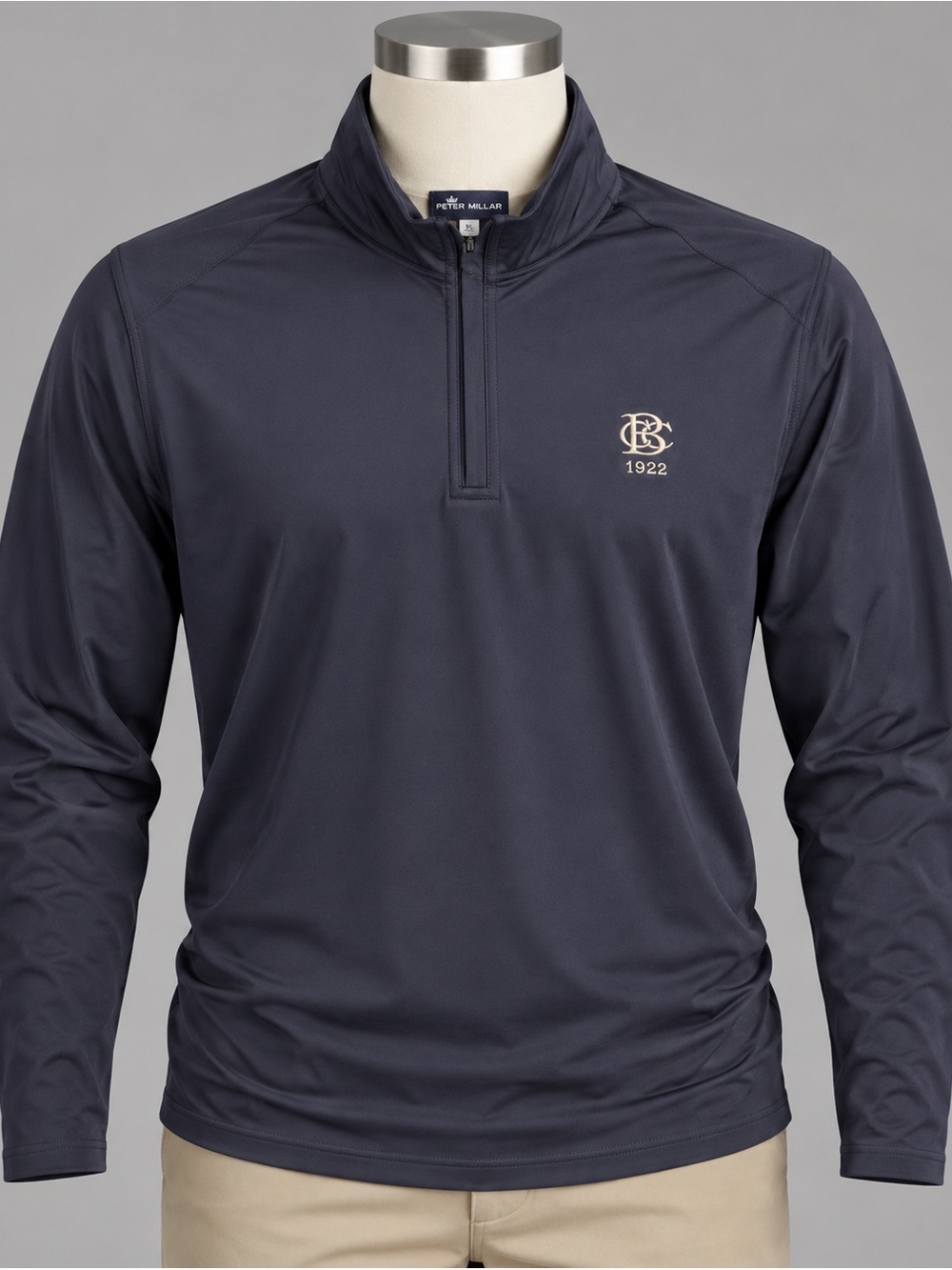 Peter Millar Binghamton Country Club Men’s XL Navy 1/4 Zip Pullover BCC Golf